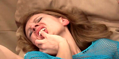 Two Russian chicks are getting a rough DP treatment in a group banging