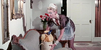 Lovely cougar takes a hard cock up that hairy cunt in vintage movie