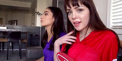 I'm Trying To Watch The Game Fuck Off! Super Bowl Threesome