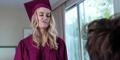 Braced Valedictorian Stepsis gets Cum as Lubricant