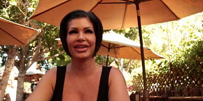 Slutty cougar Shay Fox is doing some naughty stuff in public