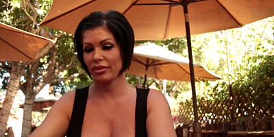 Slutty cougar Shay Fox is doing some naughty stuff in public