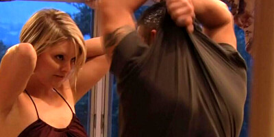 Blonde MILF and her Latino husband are about to enter the swinging party