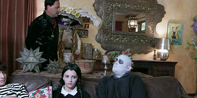 Addams family theme cosplay party turned into wild sex orgy
