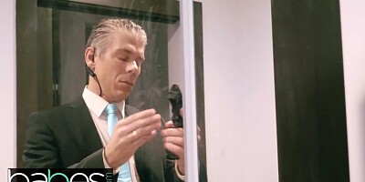 Bosses daughter Riley Reid seduces Agent in the bathroom - BABES