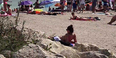 Sexy Bikini Topless Teens Voyeur Beach Spy Hidden cam