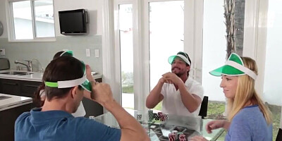 Daughter Swap - Poker Games Turned To Hardcore Orgy With Best Buddies And Their Stepdaughters