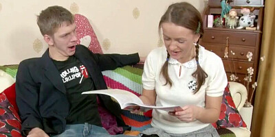 Bro Seduce Virgin Step-Sister and Fuck her in Tight Asshole