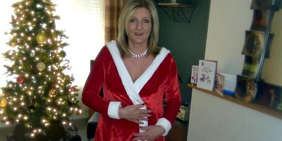 Naughty blonde MILF talks dirty while showing those natural tits