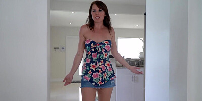 When hubby's not home, an aroused wife is playing naughty sex games with her stepson