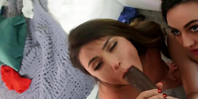 Scotty P fucks white lesbians Adria Rae and Whitney Wright