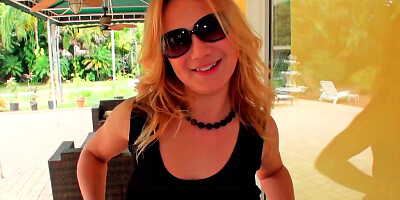 Bald dude fucks a fantastic blonde woman so hard