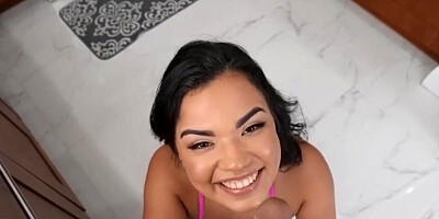 Summer Col fucked in the kitchen by her roommate James