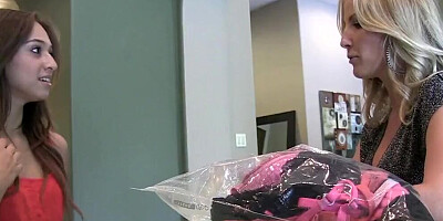 Britney Foster and Sara Luvv in a steamy lesbian sex scene