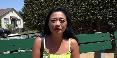 Mature chubby Asian gets brought to a hotel room and fucked hard