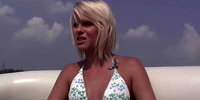 Two lovely babes are enjoying in some time alone on a boat