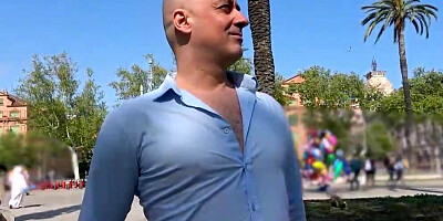 Spanish slut is often posing in sexy clothes in various public places and fucking random strangers