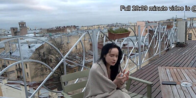 Brunette beauty agrees for sex with stepbrother to keep him silent