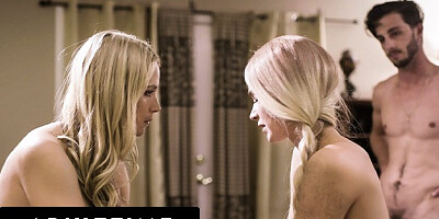 ADULT TIME - Emma Hix Fucks her Stepmom to Satisfy Her Crazy Boyfriend's Requests