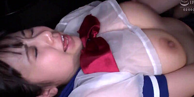 Asian schoolgirl blows that lad and takes his hard cock