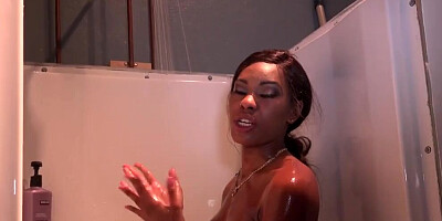 Hot Ebony nurse Nadia gets plenty of cum samples