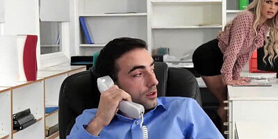 Natural Tits Carmen Caliente Gets Fucked in the Office by her Stepbrother