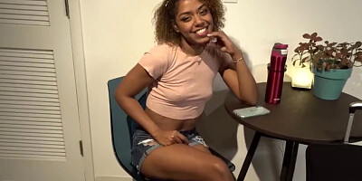 Squriting Ebony step-cousin Craves my Thick Dick - Milu Blaze