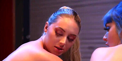 Jewelz Blu is sharing stud's cock with her horny girlfriend