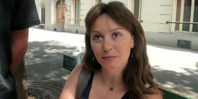 Slutty housewife Sylvie is having MMF threesome in the hotel room