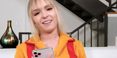 Petite blonde gal was easily lured into lustful sex by her stepbro