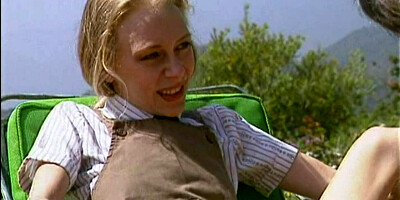 Little Cinderella (41kg) Blonde Super Skinny Brown Mini Dress Outdoor Anal