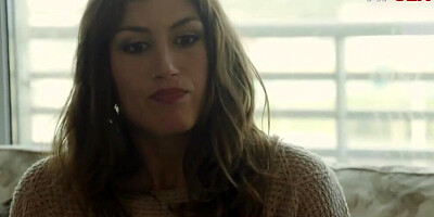 Julia Roca is using selfie stick in 3some with that couple