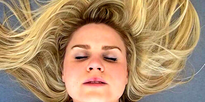 Marvelous blonde Barra Brass is filmed while playing with her pussy