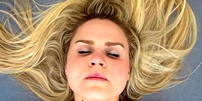 Marvelous blonde Barra Brass is filmed while playing with her pussy