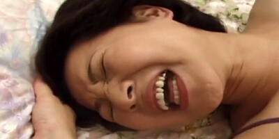 Asian MILF screams as hard cock is penetrating her tight asshole