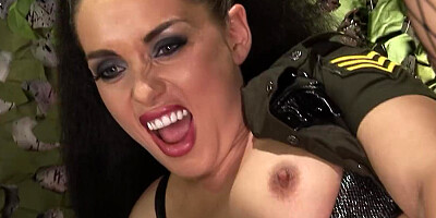 Military Cosplay Lesbian Sex between Big Boobs Tammy Lee and Kaia Kane
