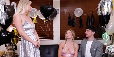 Horny Stepmom Vic Spends New Year’S Eve With Her Stepdaughter River And Her Bf Nick