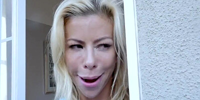 Alexis Fawx swallows fat cock and rides it in POV video