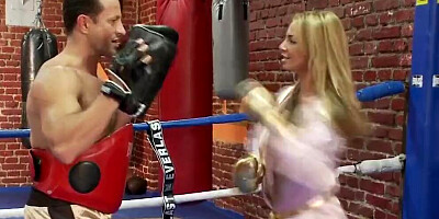 Francesca Felucci gets fucked in the ring after training