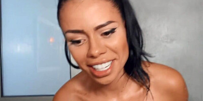 Latina bombshell Canela Skin is poked in the ass with a big cock