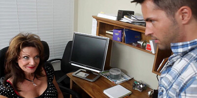 Cougar Deauxma seduces her stepson and sucks his hard pecker