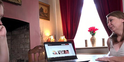 AuntJudysXXX - Busty Mature Stepmom Rachel catches her stepson watching Mature Porn