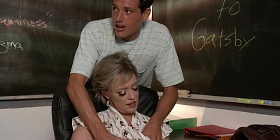 MILF professor Nina Dee is undressed and fucked by a student