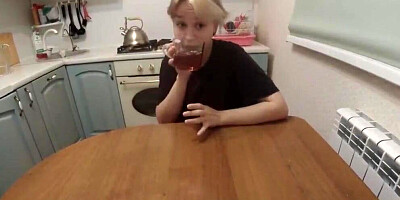 POV blonde stepsister will have to surrender her body to the randy stepbro