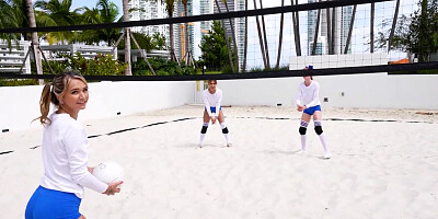 Trainer fucking squirter volleyball teens Mia Kay Lola Mai and Ryder Rey