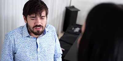 Nerdy boyfriend cums into girlfriend's lust crazed mom after an intense seduction and hard pussy riding