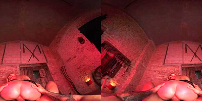 Naughty blonde is riding a hard cock in this hot VR