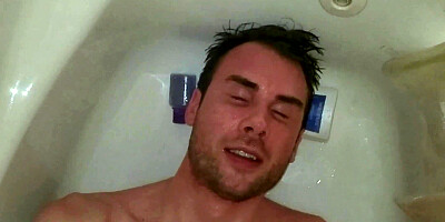 Real amateur American Mormon wife and milf pissing and fisted in shower on homemade video