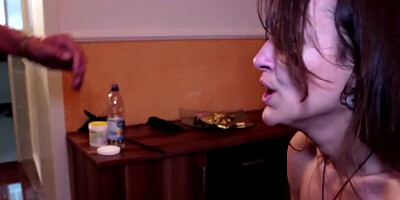 Slave cougar is tortured with wax by her perverted partner