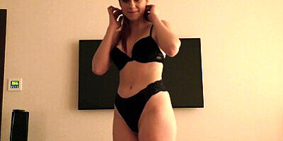 Nervously tasting her first pussy